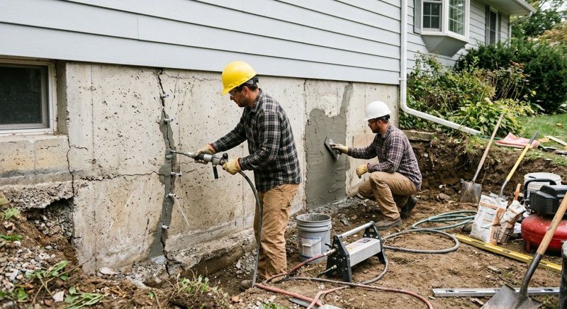 Basement Foundation Repair in Zelienople, PA