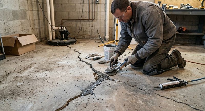 Cracked Basement Floor Repair in Pittsburgh, PA