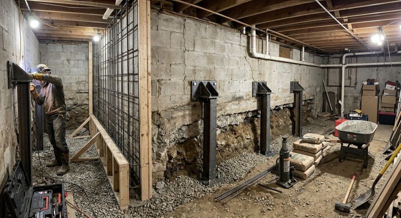 Foundation Stabilizing in Cranberry Twp, PA