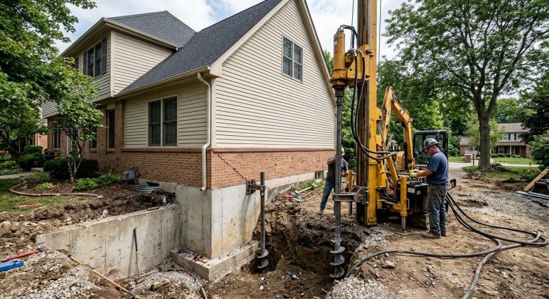 Helical Piers Installation in Pittsburgh, PA