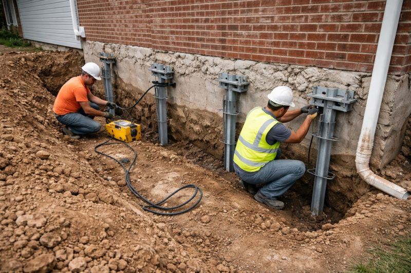Helical Piers Installation in Pittsburgh, PA