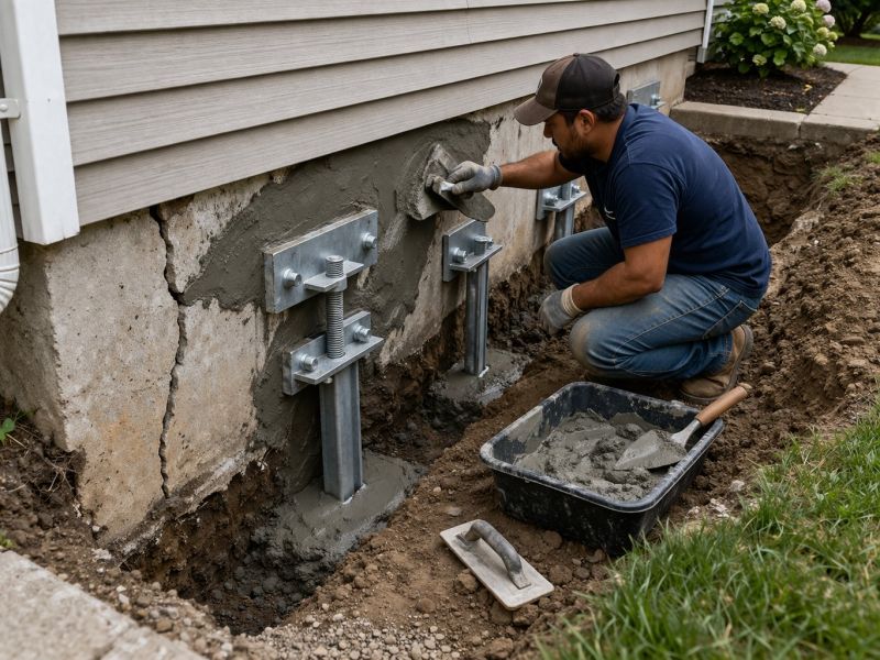 House Foundation Repair in Burgettstown, PA
