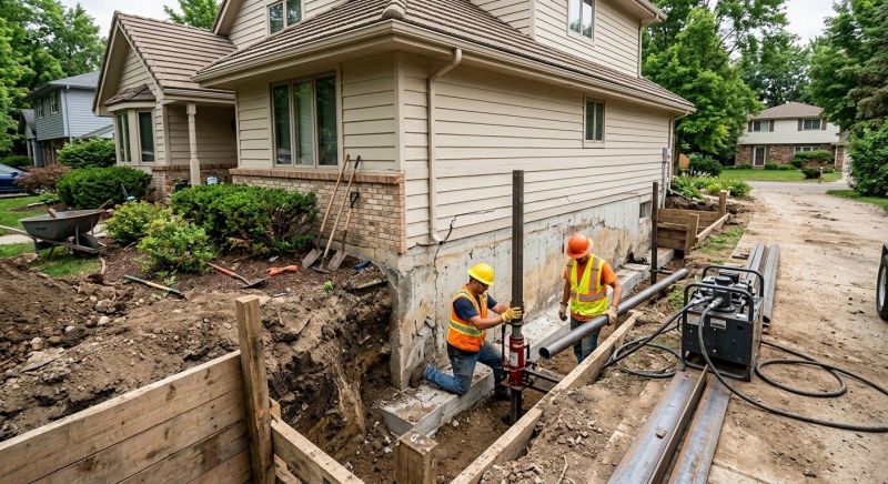 House Foundation Repair in Monroeville, PA